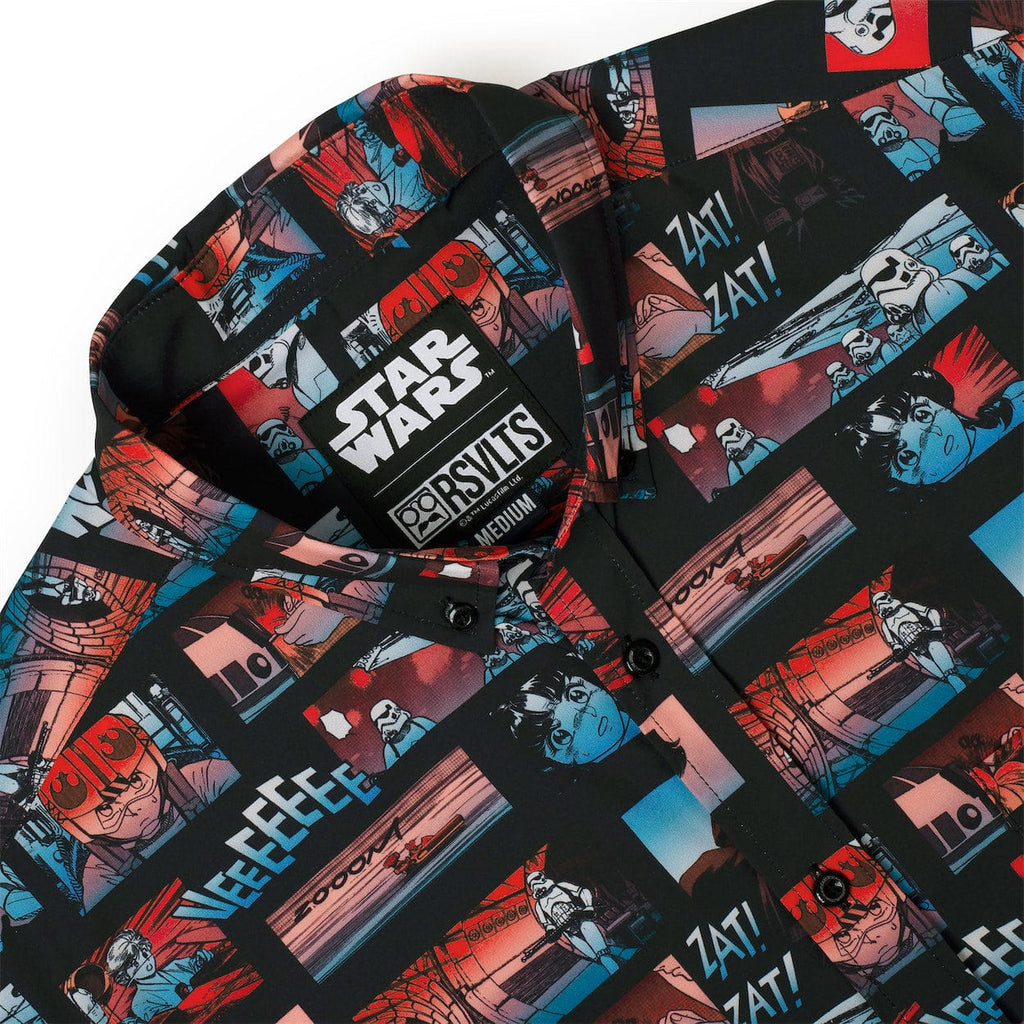 RSVLTS From a Certain Point of View KUNUFLEX Short Sleeve Shirt in Black — detail 10