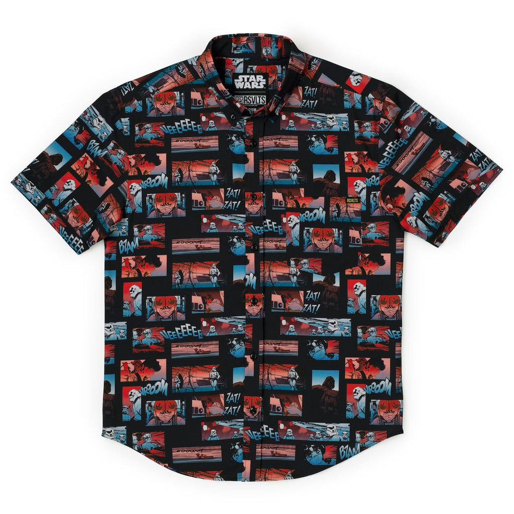 RSVLTS From a Certain Point of View KUNUFLEX Short Sleeve Shirt in Black — detail 6