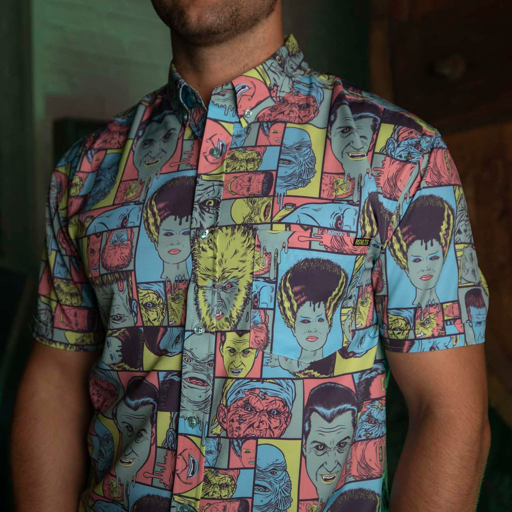 RSVLTS Monster Drip KUNUFLEX Short Sleeve Shirt in Multicolor — detail 11