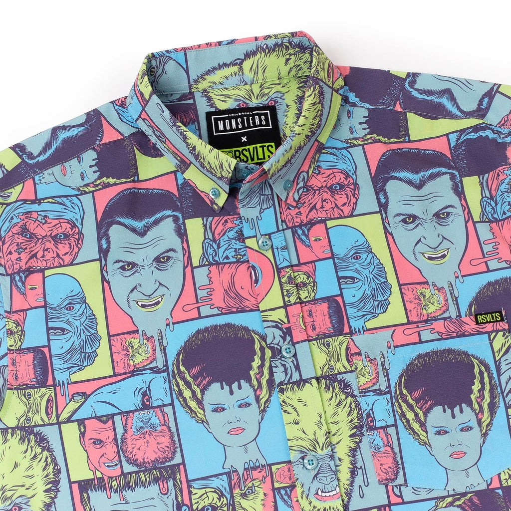 RSVLTS Monster Drip KUNUFLEX Short Sleeve Shirt in Multicolor — detail 9