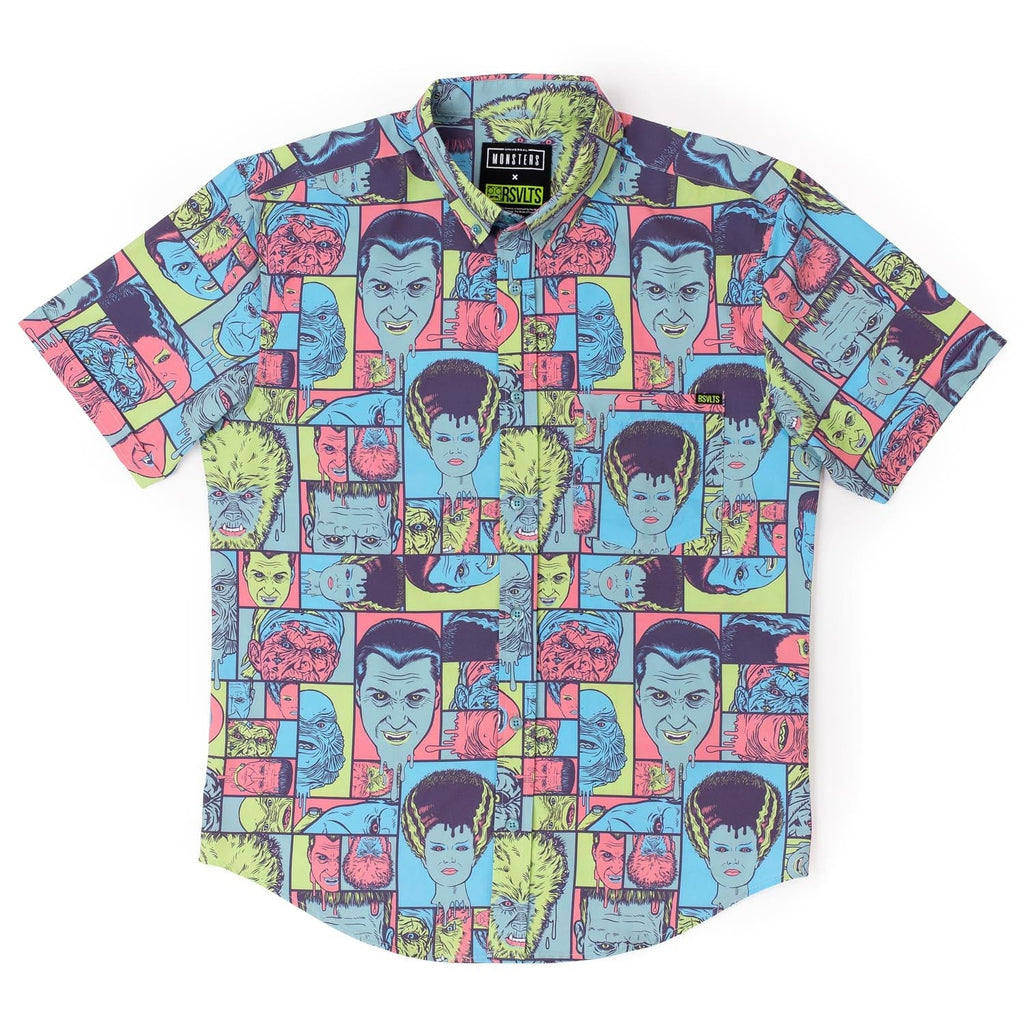 RSVLTS Monster Drip KUNUFLEX Short Sleeve Shirt in Multicolor — detail 2