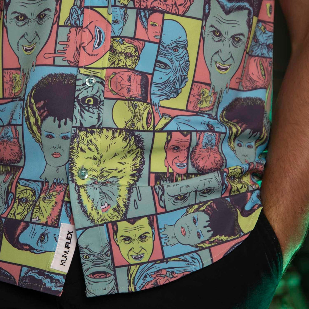 RSVLTS Monster Drip KUNUFLEX Short Sleeve Shirt in Multicolor — detail 12