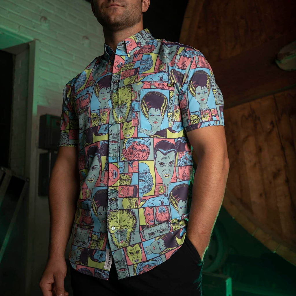 RSVLTS Monster Drip KUNUFLEX Short Sleeve Shirt in Multicolor — detail 3
