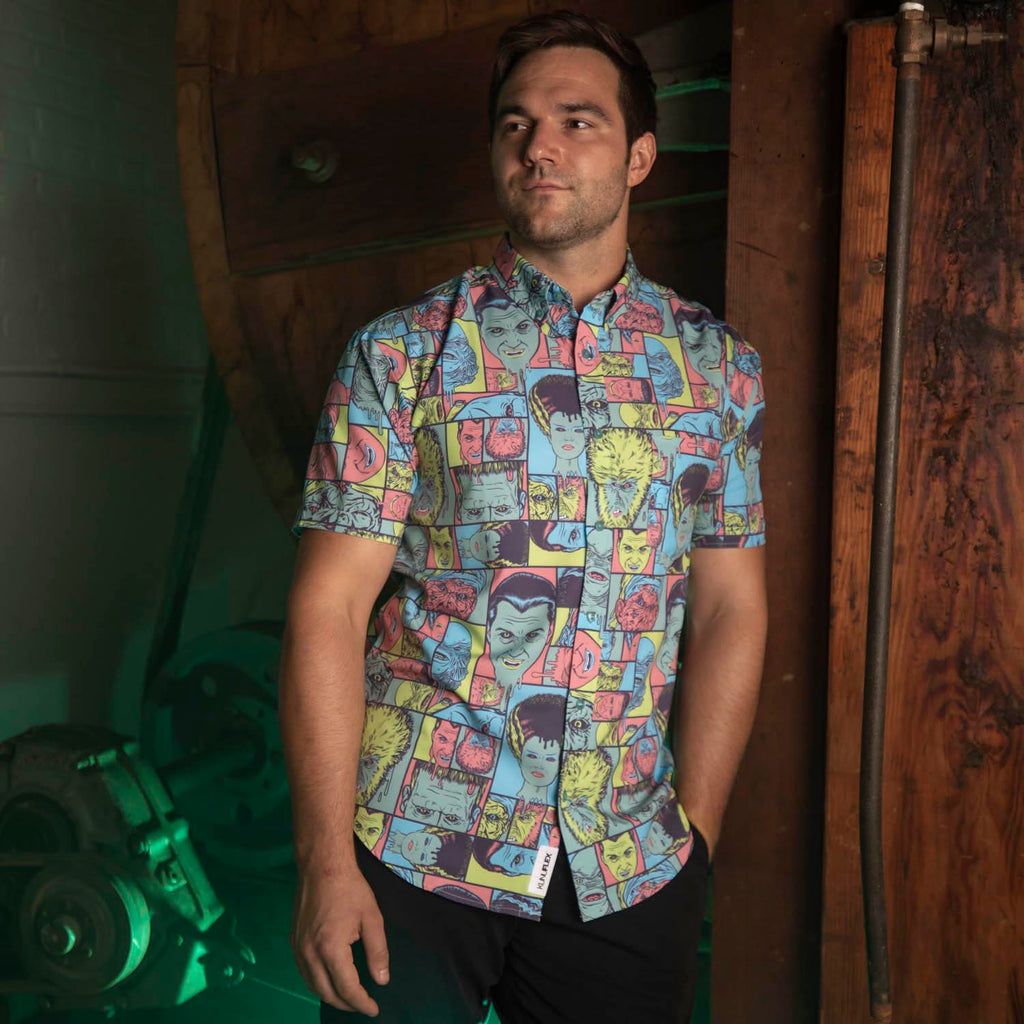 RSVLTS Monster Drip KUNUFLEX Short Sleeve Shirt in Multicolor — detail 5
