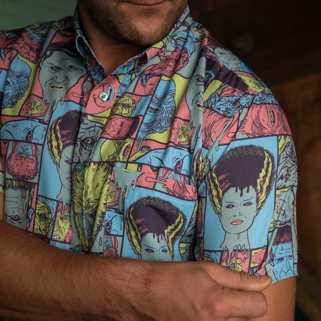 RSVLTS Monster Drip KUNUFLEX Short Sleeve Shirt in Multicolor — detail 8