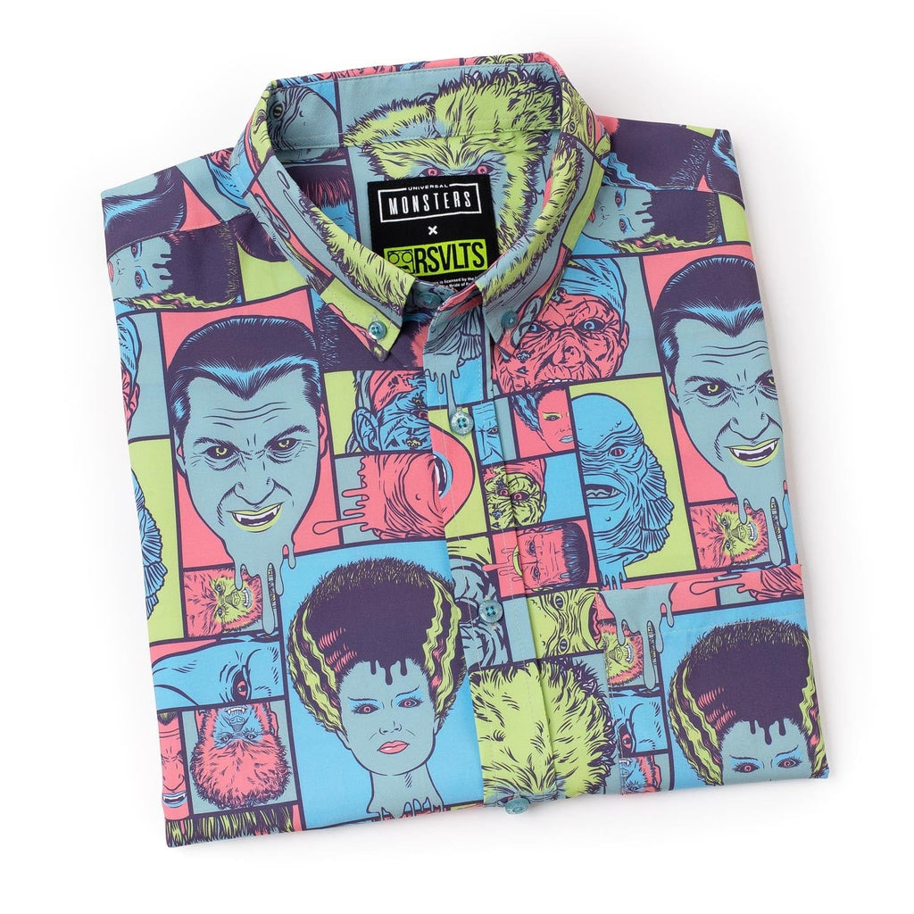 RSVLTS Monster Drip KUNUFLEX Short Sleeve Shirt in Multicolor — detail 10