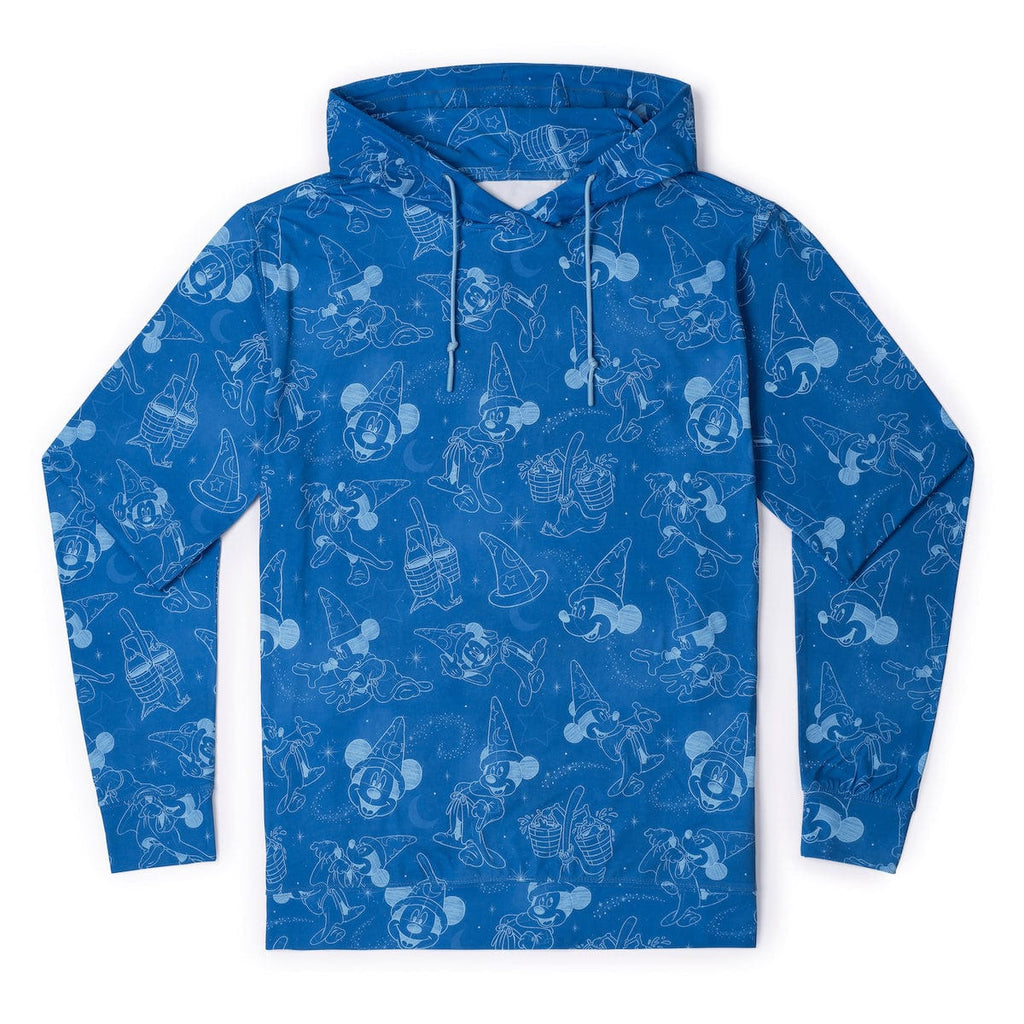 RSVLTS Sketches in the Stars Performance Hoodie in Blue — front view