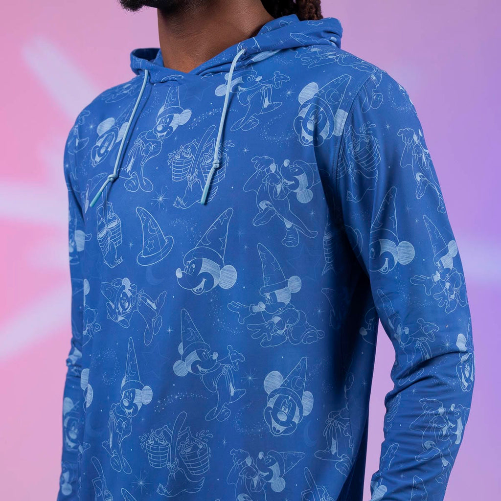 RSVLTS Sketches in the Stars Performance Hoodie in Blue — detail 4