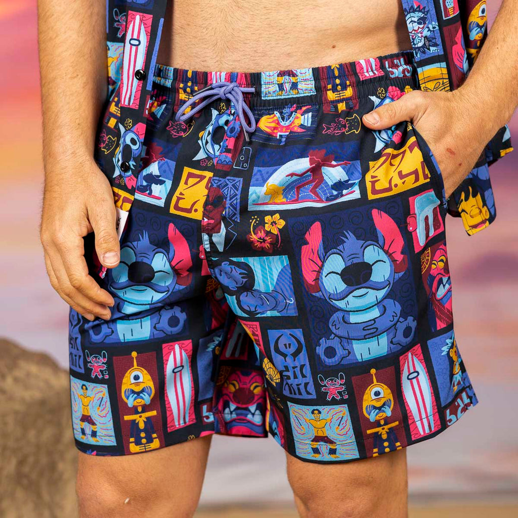 RSVLTS Tiki-terrestrial Hybrid Shorts in Black — detail 4