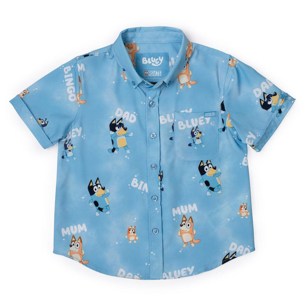 RSVLTS Meet the Heelers Preschool KUNUFLEX Short Sleeve Shirt in Blue — detail 5