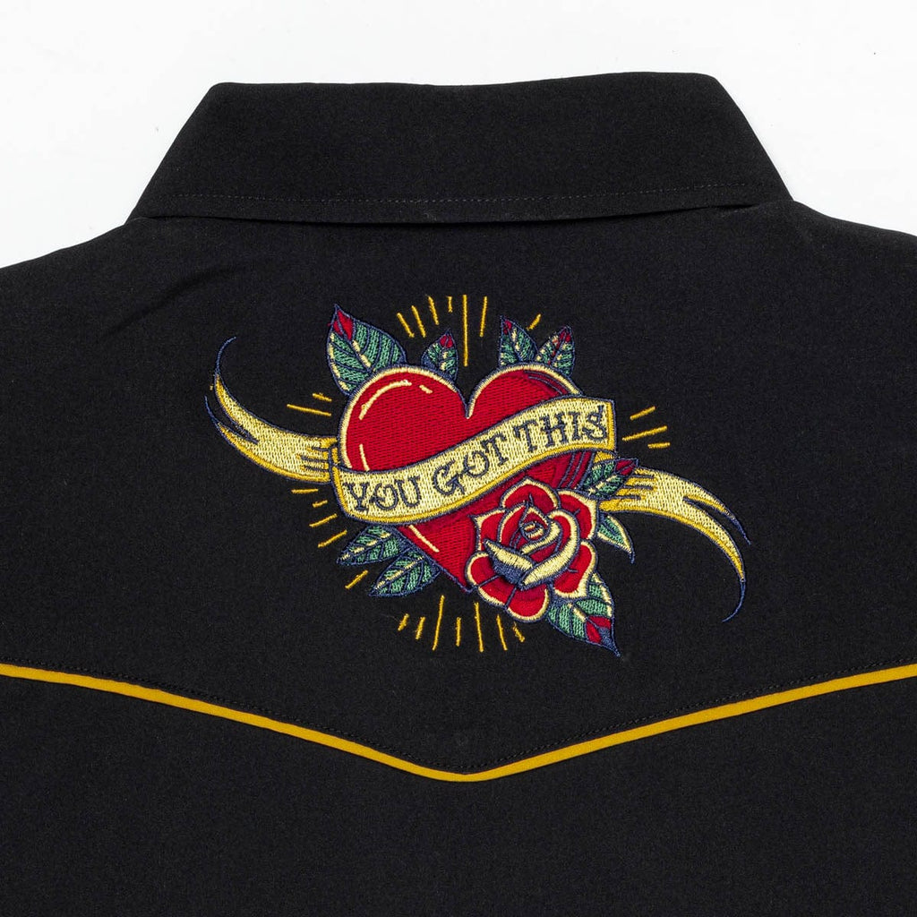 RSVLTS You Got This Roper Short Sleeve Shirt in Black — detail 6