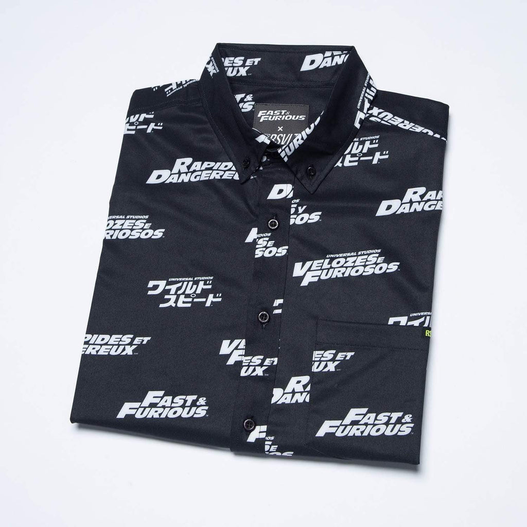 RSVLTS International Speed KUNUFLEX Short Sleeve Shirt in Black — detail 7