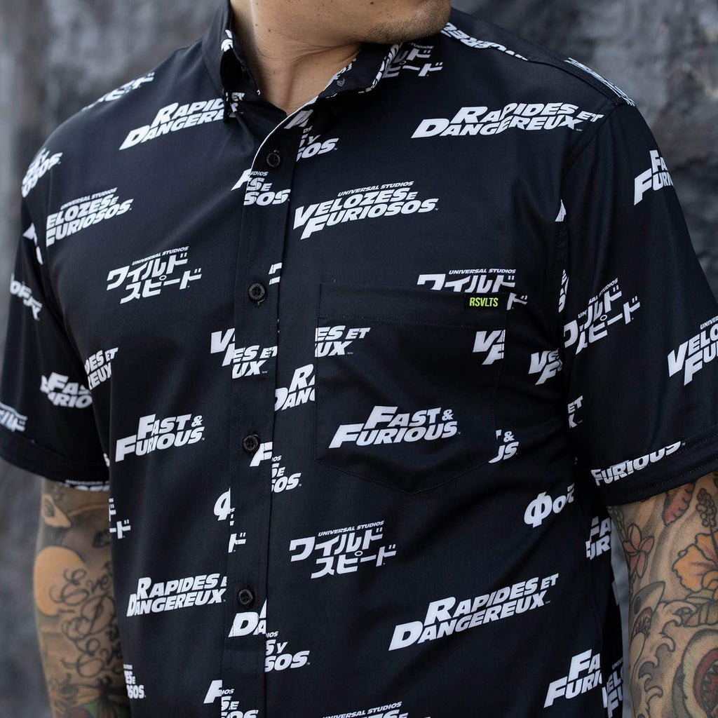 RSVLTS International Speed KUNUFLEX Short Sleeve Shirt in Black — detail 4