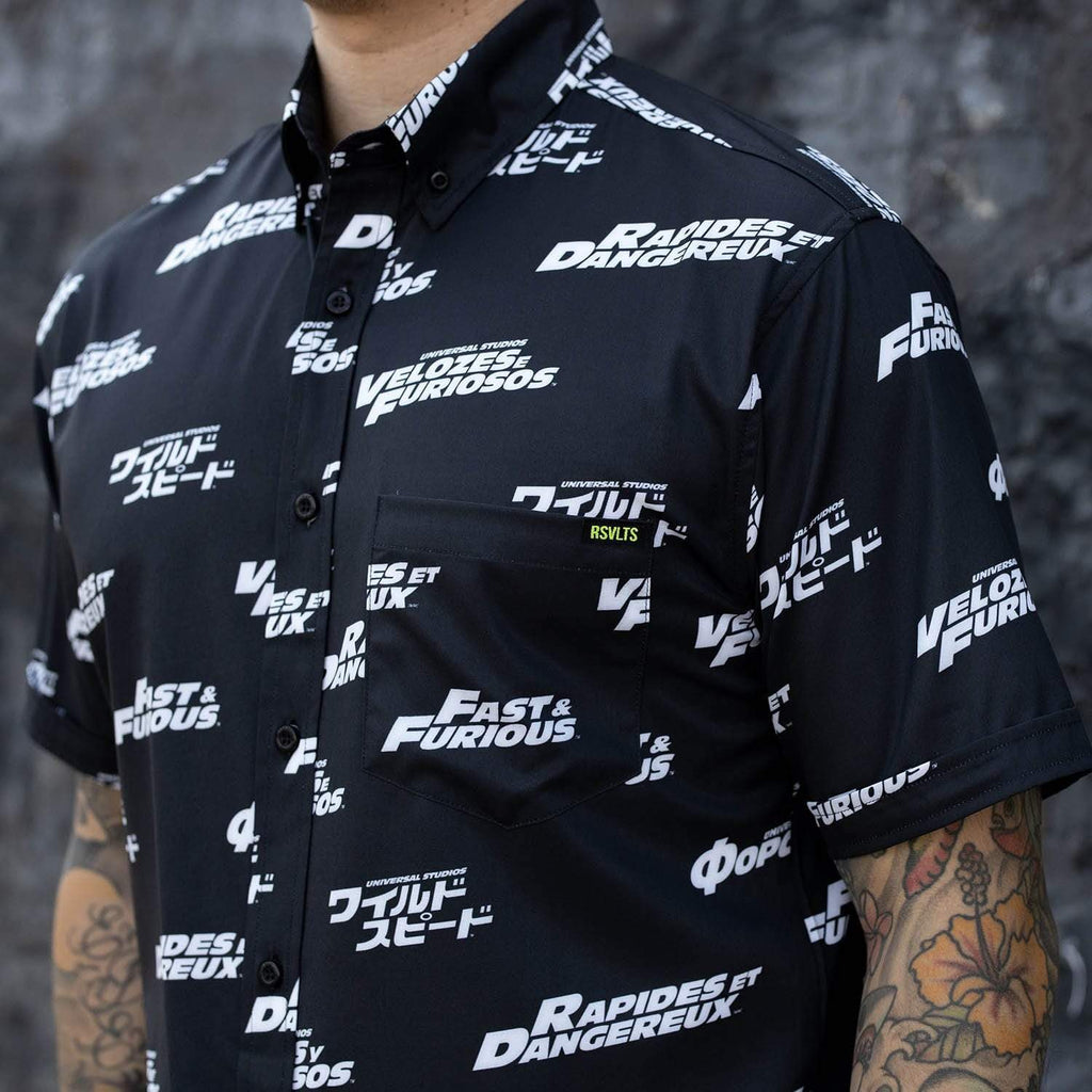RSVLTS International Speed KUNUFLEX Short Sleeve Shirt in Black — detail 10