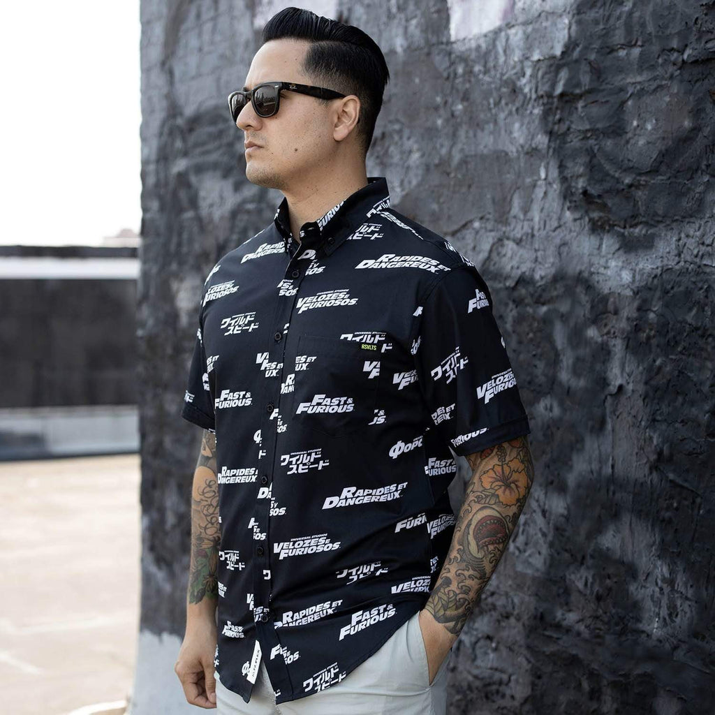 RSVLTS International Speed KUNUFLEX Short Sleeve Shirt in Black — detail 13