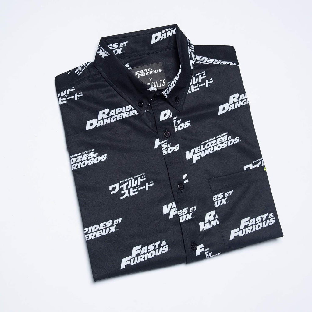 RSVLTS International Speed KUNUFLEX Short Sleeve Shirt in Black — detail 14