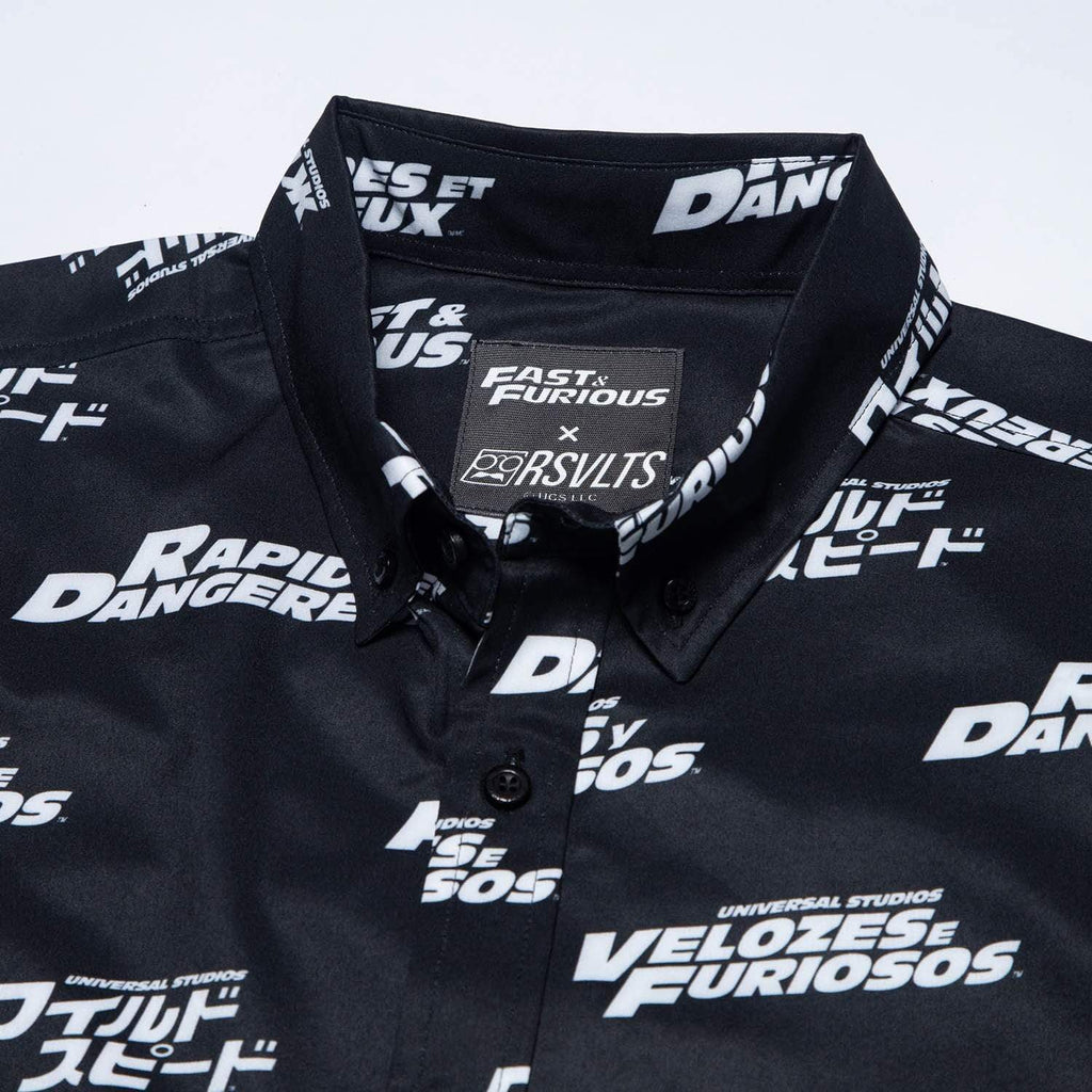 RSVLTS International Speed KUNUFLEX Short Sleeve Shirt in Black — detail 12