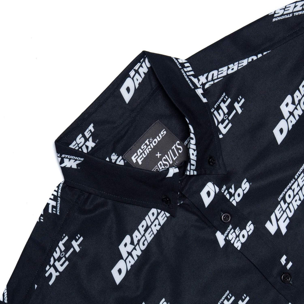 RSVLTS International Speed KUNUFLEX Short Sleeve Shirt in Black — detail 5