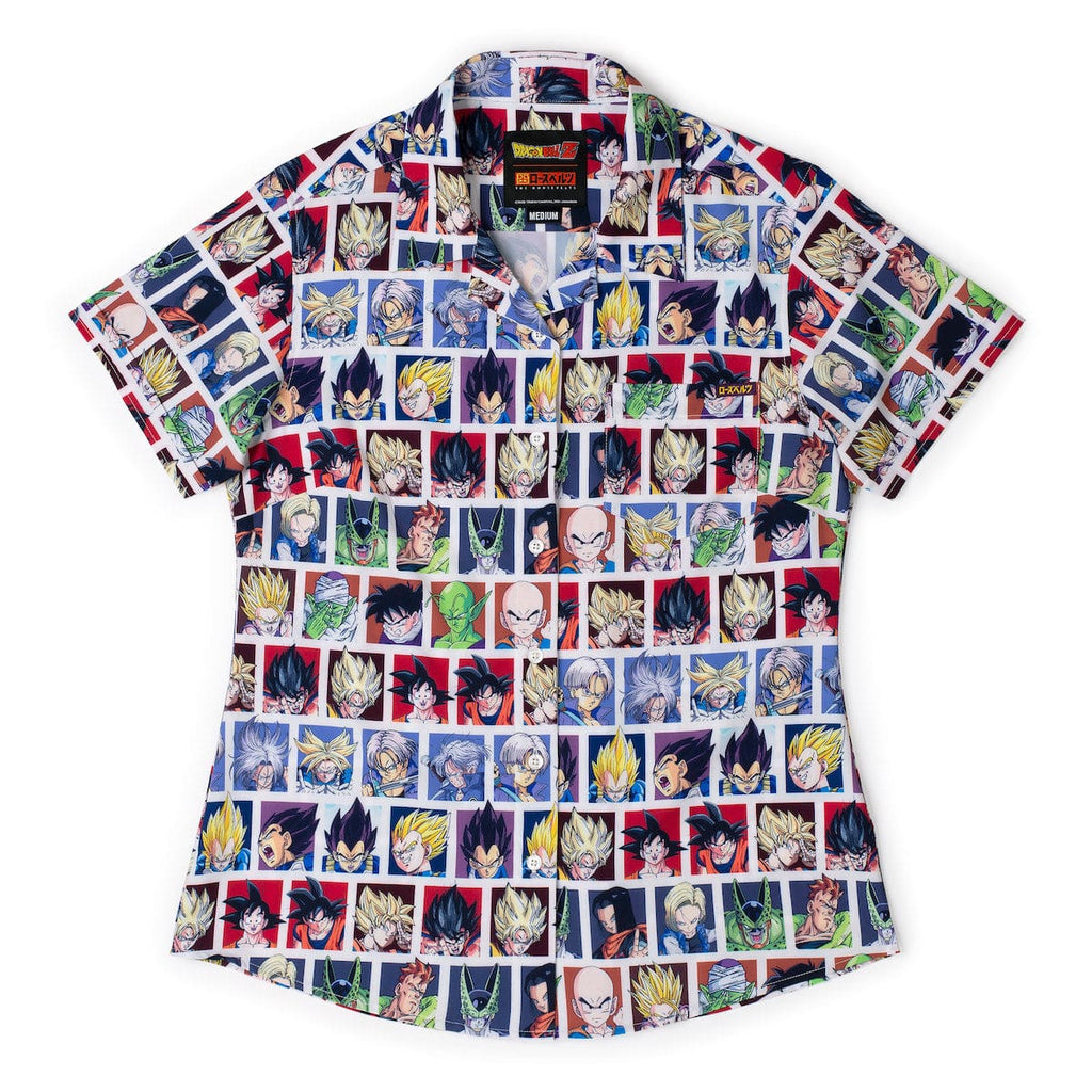 RSVLTS Heroes and Enemies Women's KUNUFLEX Short Sleeve Shirt in Multicolor — front view