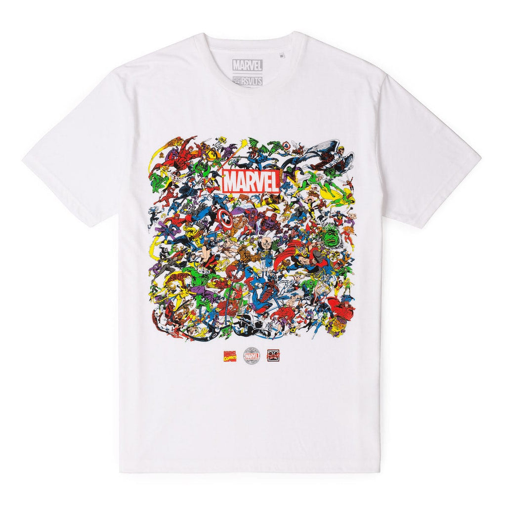 RSVLTS There Goes My Hero Crewneck Tee in White — front view