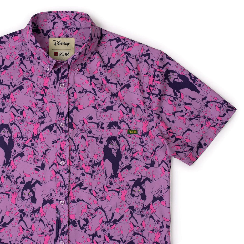 RSVLTS Long Live the King KUNUFLEX Short Sleeve Shirt in Purple — detail 4
