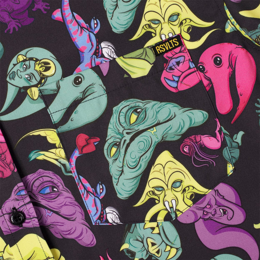 RSVLTS Jabba’s Palace Pals KUNUFLEX Short Sleeve Shirt in Black — detail 2