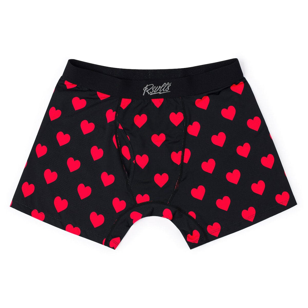 RSVLTS Hearts Single-Pack Boxer Briefs in Black — detail 2