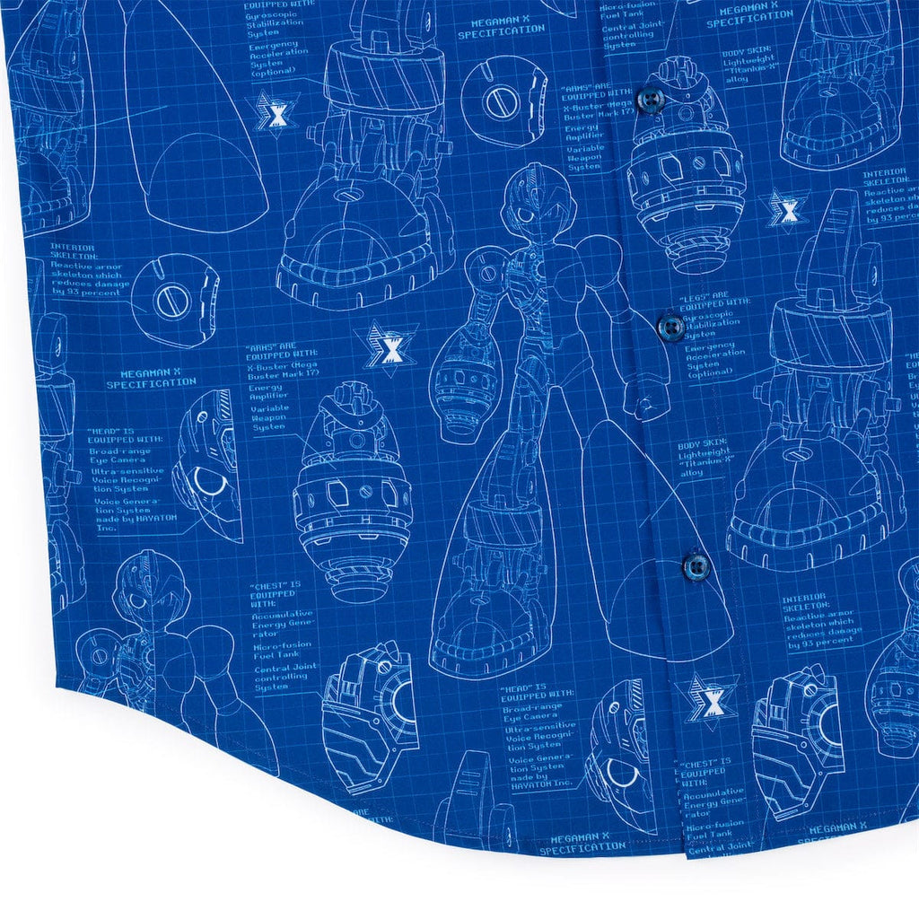 RSVLTS Megamatics X KUNUFLEX Short Sleeve Shirt in Blue — detail 11