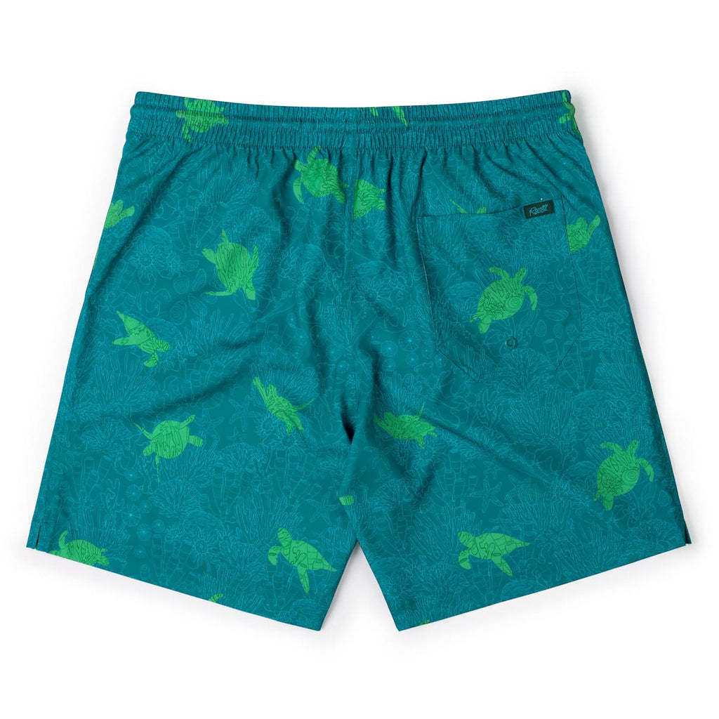 RSVLTS Turtle Tide Hybrid Shorts in Green — detail 6