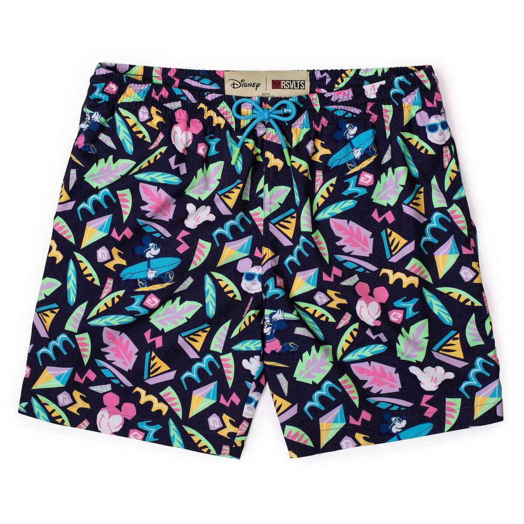 RSVLTS Surfin’ Mickey Hybrid Shorts in Black — front view