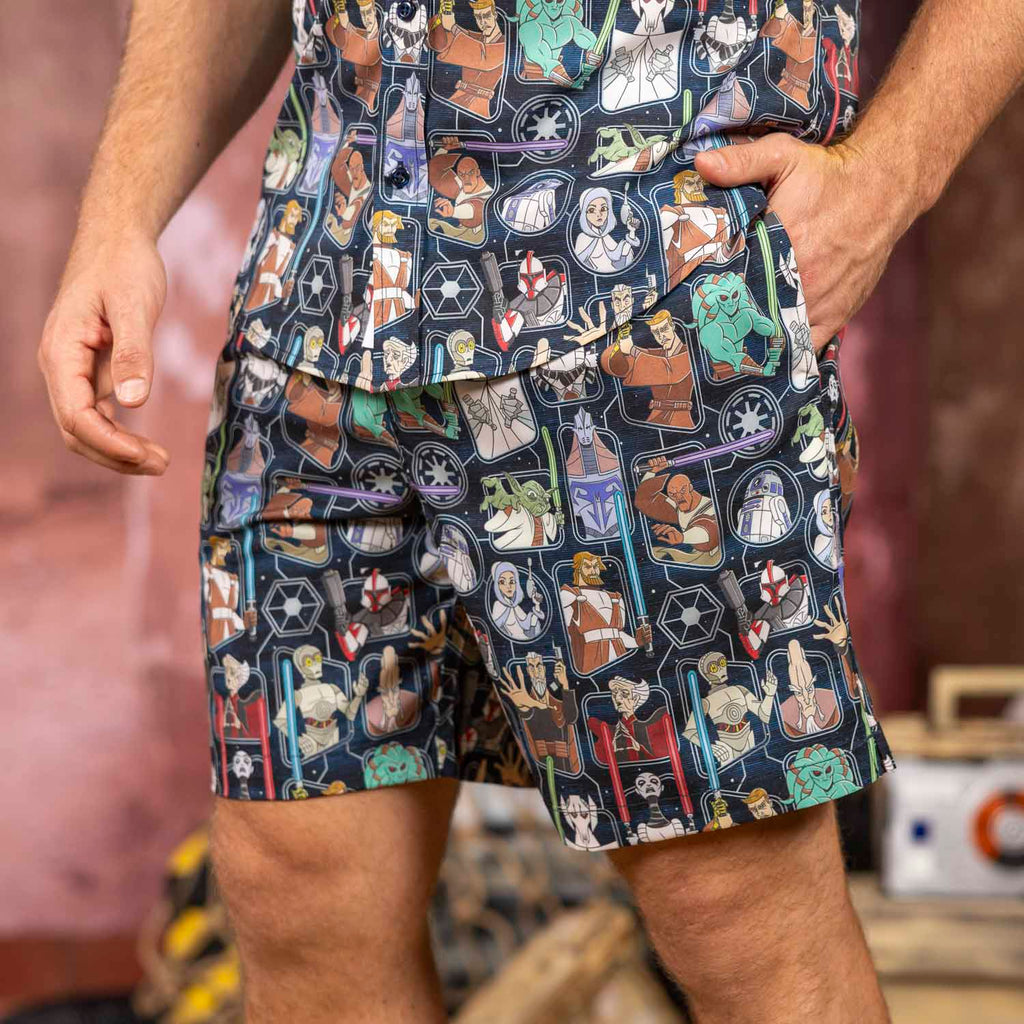 RSVLTS Clone Wars Crew Hybrid Shorts in Multicolor — detail 3