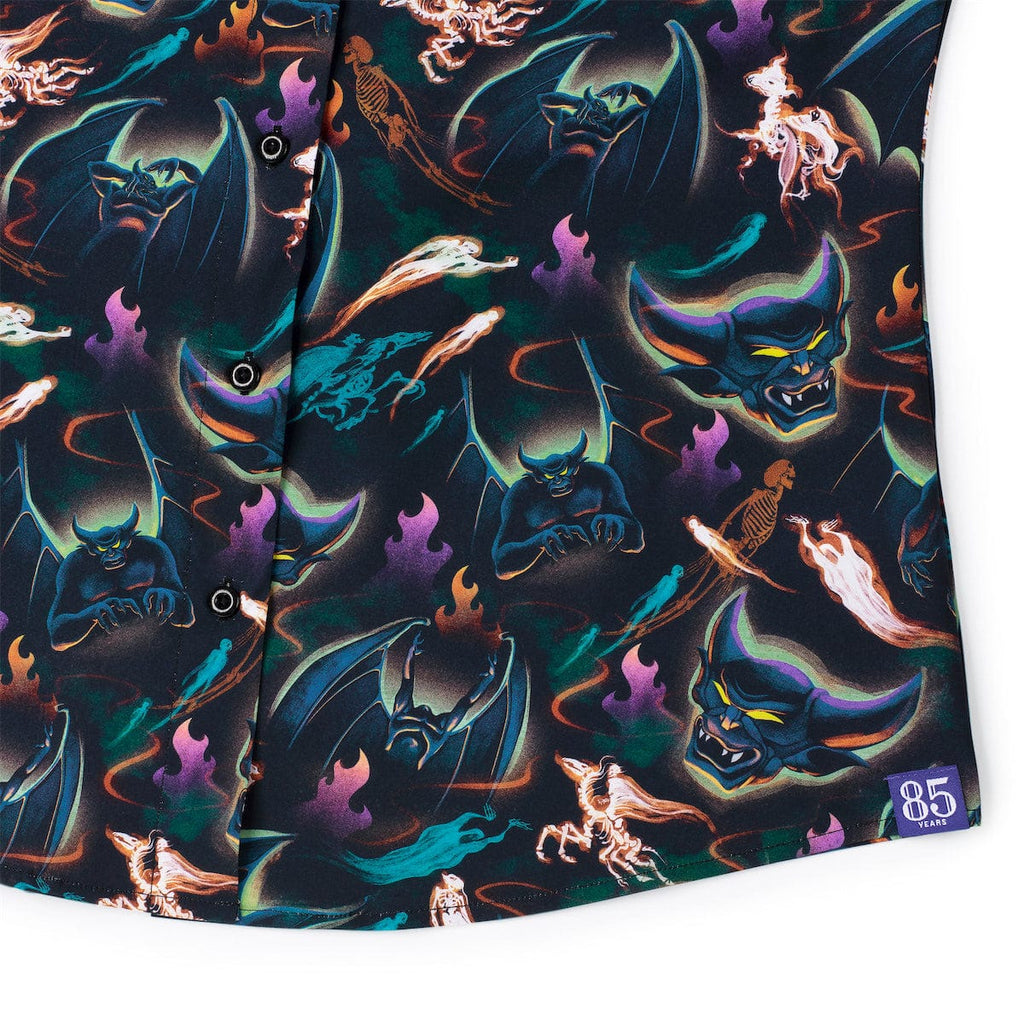 RSVLTS Fright on Bald Mountain Women's KUNUFLEX Short Sleeve Shirt in Multicolor — detail 10