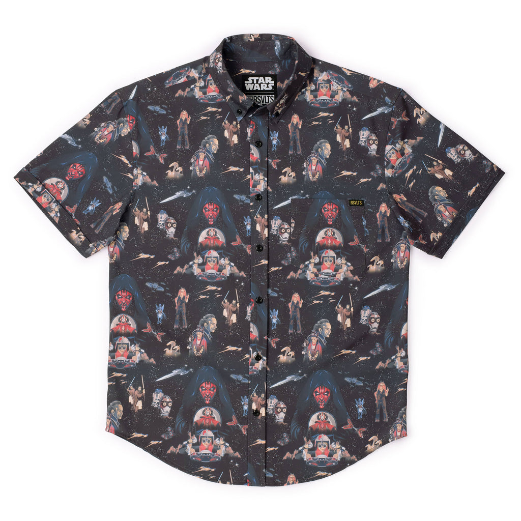 RSVLTS The Phantom Menace KUNUFLEX Short Sleeve Shirt in Black — detail 12