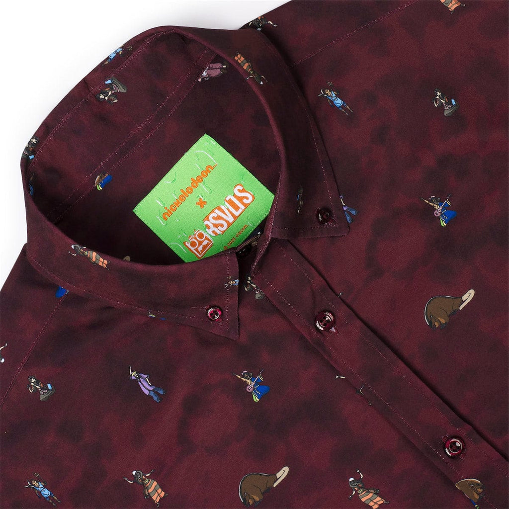 RSVLTS SECRET TUNNELLLLLL KUNUFLEX Short Sleeve Shirt in Red — detail 10