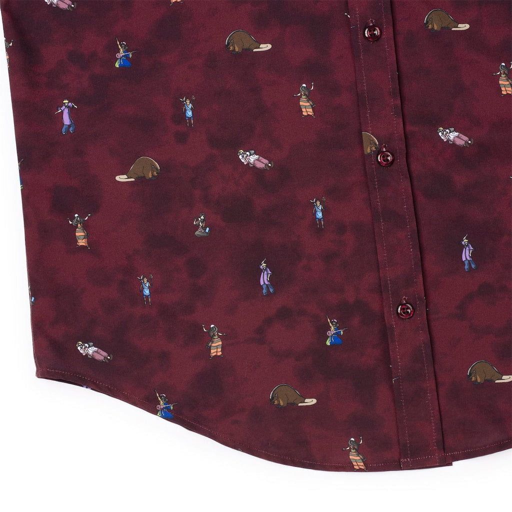 RSVLTS SECRET TUNNELLLLLL KUNUFLEX Short Sleeve Shirt in Red — detail 11