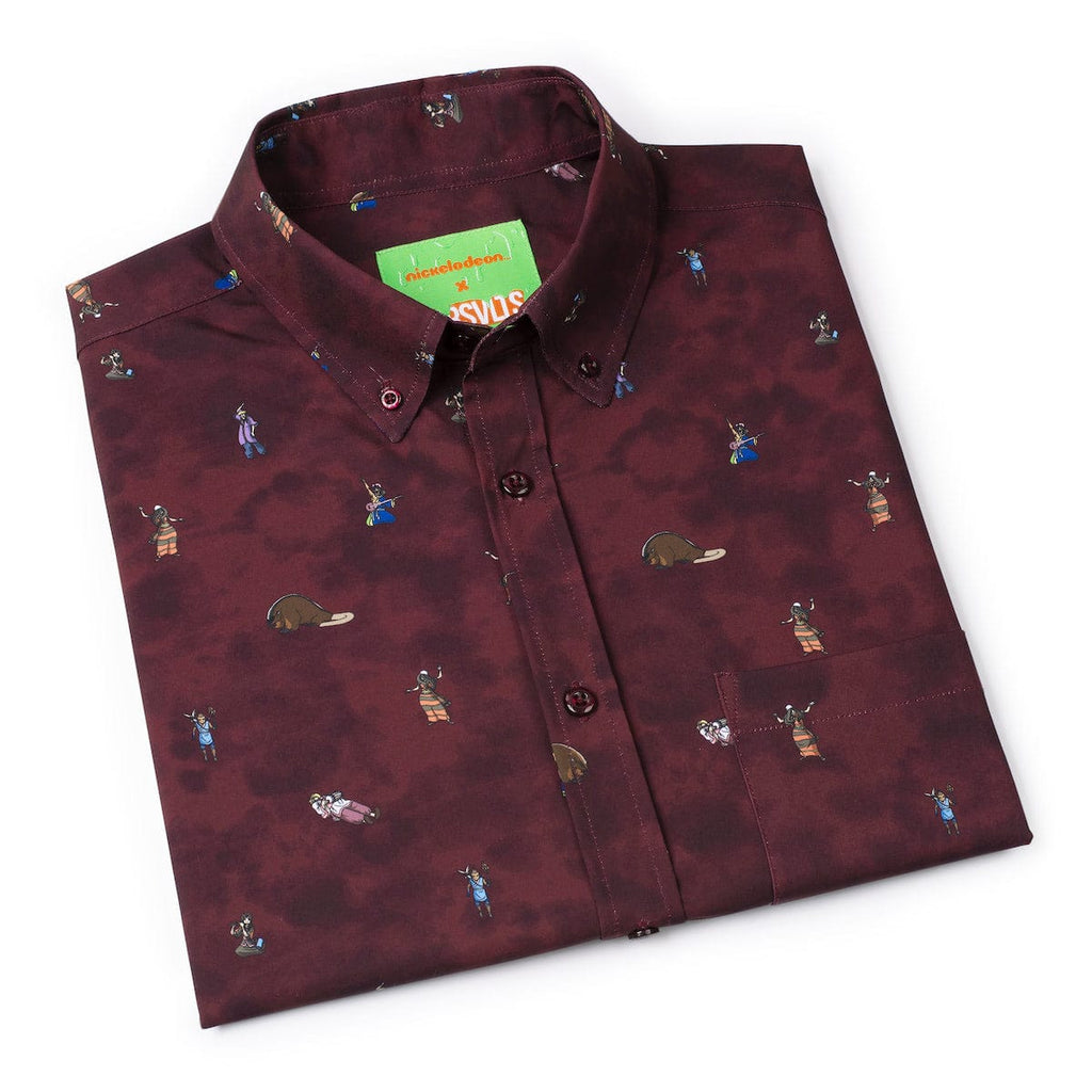 RSVLTS SECRET TUNNELLLLLL KUNUFLEX Short Sleeve Shirt in Red — detail 12