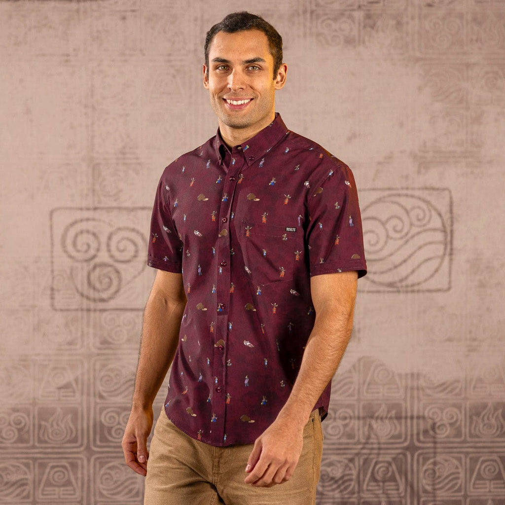 RSVLTS SECRET TUNNELLLLLL KUNUFLEX Short Sleeve Shirt in Red — detail 6