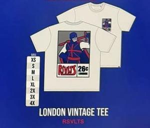 RSVLTS London Vintage Crewneck Tee in White — front view