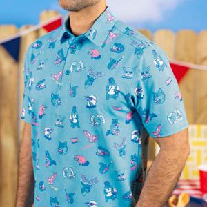 RSVLTS American Grillderness All-Day Polo in Blue — front view