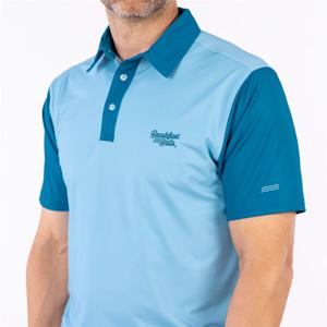 RSVLTS Bluegrass Birdie All-Day Polo in Blue — front view