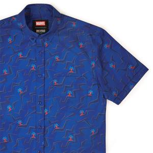 RSVLTS High Alert KUNUFLEX Short Sleeve Shirt in Blue — front view
