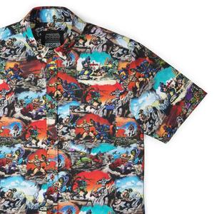 RSVLTS Panels of Power KUNUFLEX Short Sleeve Shirt in Multicolor — front view