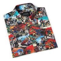 RSVLTS Panels of Power KUNUFLEX Short Sleeve Shirt in Multicolor — detail 8