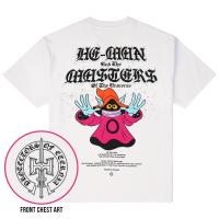 RSVLTS Protectors of Eternia Vintage Crewneck Tee in White — front view