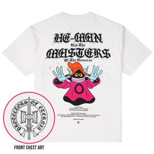 RSVLTS Protectors of Eternia Vintage Crewneck Tee in White — front view