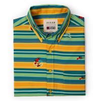 RSVLTS Never Look Back KUNUFLEX Short Sleeve Shirt in Green — detail 12