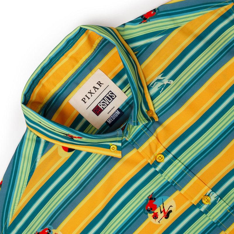 RSVLTS Never Look Back KUNUFLEX Short Sleeve Shirt in Green — detail 5