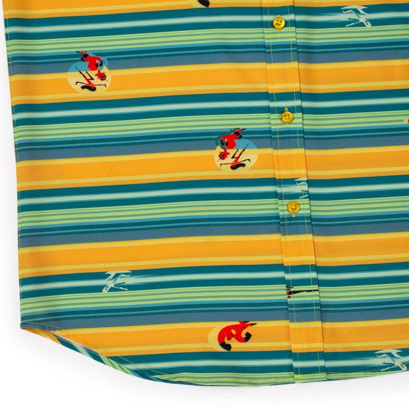 RSVLTS Never Look Back KUNUFLEX Short Sleeve Shirt in Green — detail 6