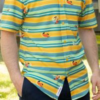 RSVLTS Never Look Back KUNUFLEX Short Sleeve Shirt in Green — detail 7