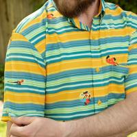 RSVLTS Never Look Back KUNUFLEX Short Sleeve Shirt in Green — detail 8